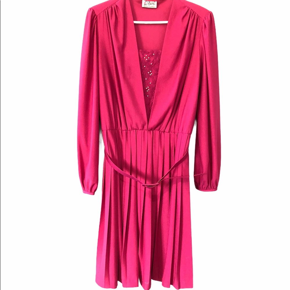 Vintage D'Allaird's Long Sleeve Belted Dress, 12